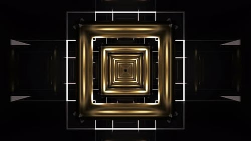 Golden Tunnel Background 4K