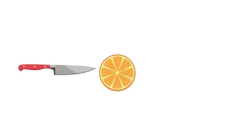 Couteau à découper l'orange pour un cocktail frais