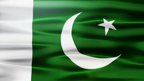 Waving Pakistan National Flag Loopable Animation