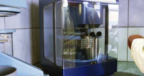 Laboratory Testing Machine in Operation