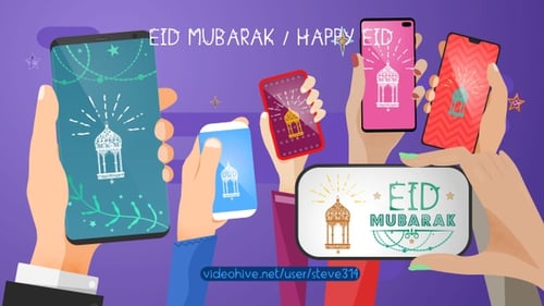 Eid Mubarak/Feliz Eid al-Fitr/Eid al-Adha Redes Sociais Compartilhar