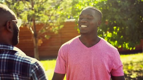 African American Brothers Spending Summer Holiday in Sunny Park
