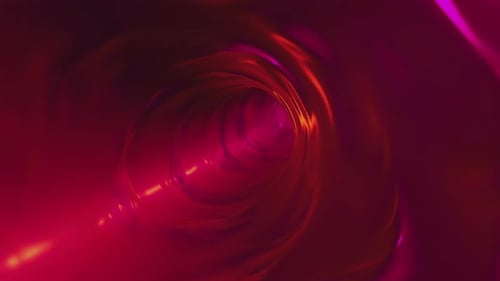 Red Golden Tunnel Tunnel Flight Scifi Pharynx or Intestines or Veins of Alien or Predator
