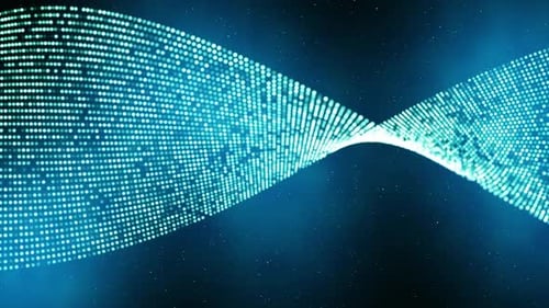 Futuristic Abstract Blue Dot Wave Particle Background Loop