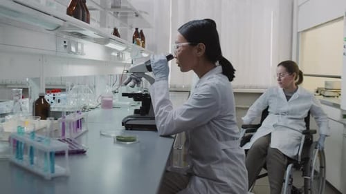 Scientists Working in Modern Medical Research Laboratory