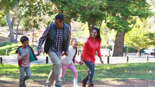Family having picnic in the park