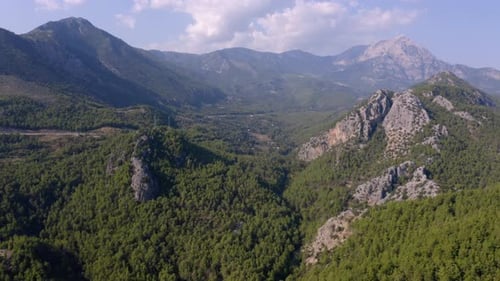 Aerial View of Lush Green Mountain Landscape