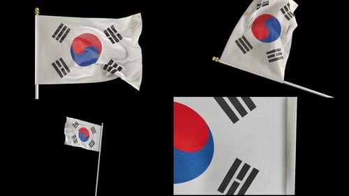 Pacote de bandeira da Coreia do Sul Full HD