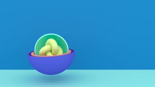 Infinity Minimalista Graphic Color Hemisférios e nó Rotate Introdução Capaz de Loop sem costura