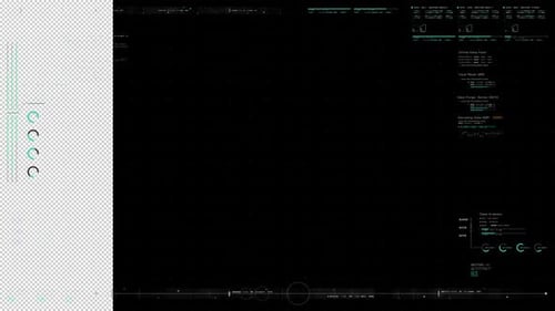 Futuristic HUD Blank Template With Alpha Channel 01