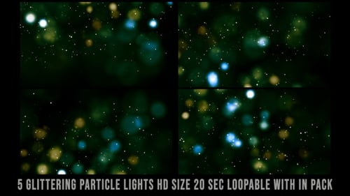 Glitzernde Partikel Lights Green Pack