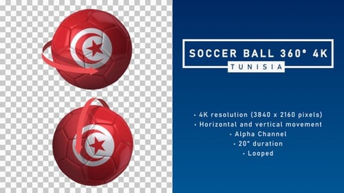 Soccer Ball 360º 4K - Tunisia
