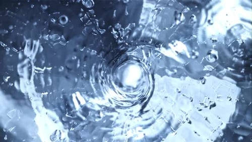 Rotation of Water By a Whirlpool with Air Bubbles