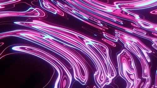 Bright Purple Neon Oil Paints Stripes Background Vj Loop HD