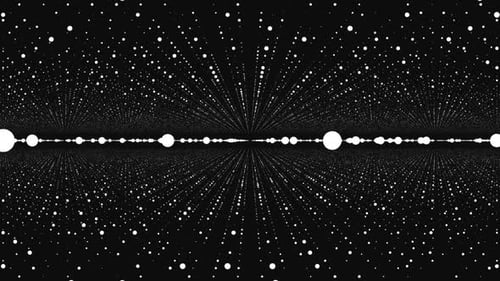 Abstract White Dots Tunnel with Rhythmic Pulsation