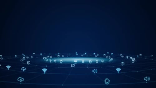 Futuristic Technology Network Connection Background Loop