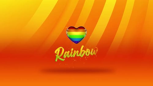 Animated Rainbow Heart with Text Reveal