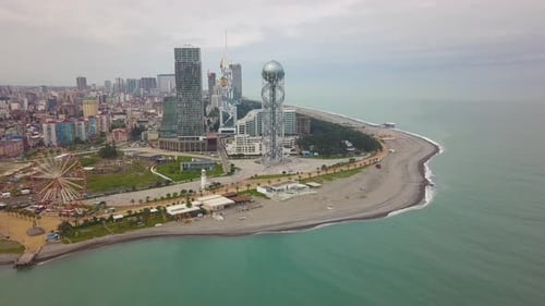 Batumi, Vista aérea de Georgia. Panorama de la ciudad de Batumi