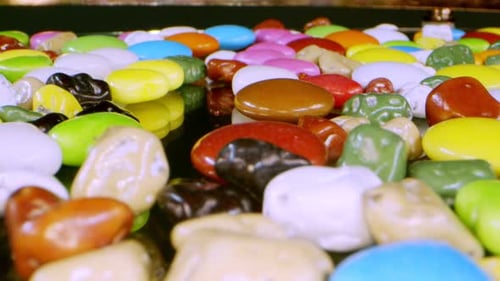 Colorful Candy Treats Close Up Dolly Shot