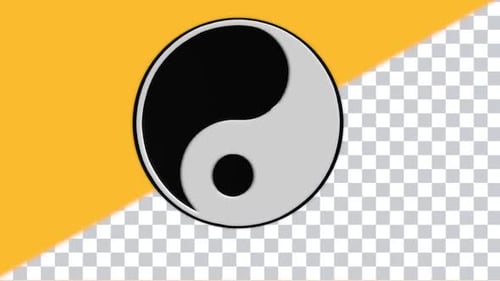 Seamless Loop Animated Yin Yang Symbol