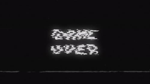 Game Over Pixel Glitch Text Animation