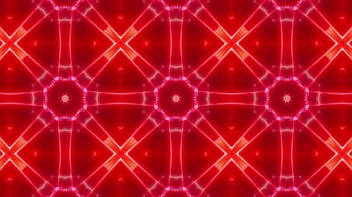 VJ Red Light Kaleidoscope Background 06
