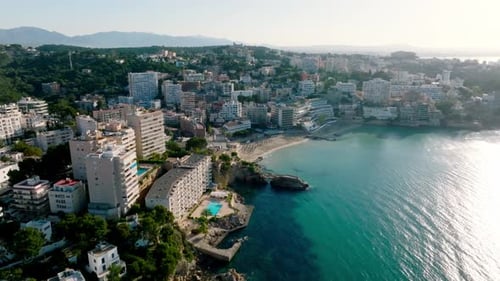Vista aérea de la capital de Mallorca Palma De Mallorca en España