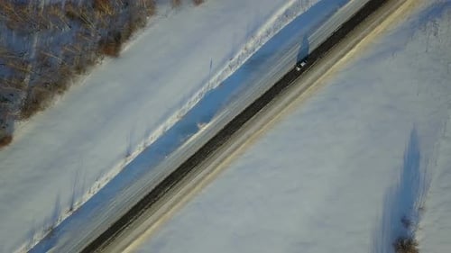 Winterstraße von oben