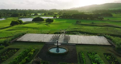 Beautiful Wedding Arch View From Drone
