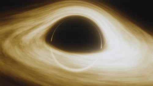 Animated Black Hole with Swirling Accretion Disk