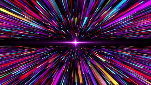 Abstract Hyperspace Tunnel Colorful Light Speed Warp Background