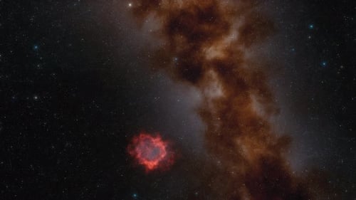 Cosmic Journey Through Starfield and Abstract Nebula