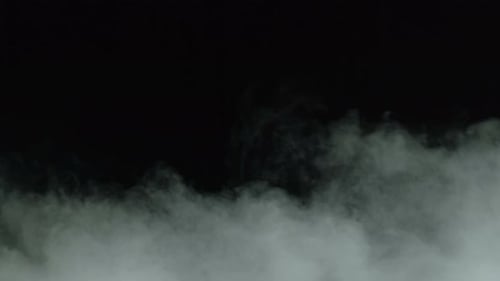 Drifting Fog Overlay on Black Background