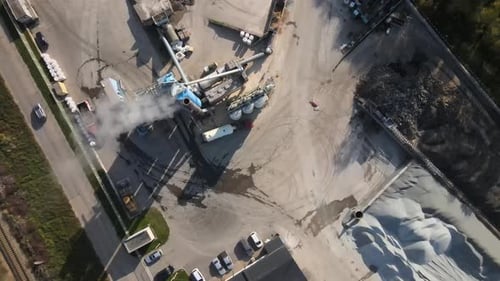 Industrial zone aerial view