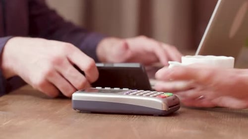 Hands Typing, Mobile Payment with Reader