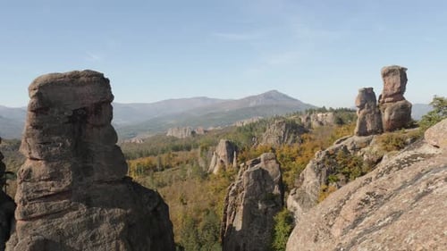 Tilting on sandstone and conglomerate formations in Western Bulgaria 4K 2160p 30fps UltraHD footage