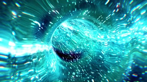 Hyperspace Journey Through Glowing Light Tunnel