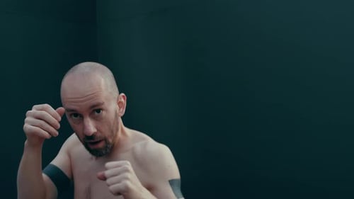 POV der konzeptionellen Muay Thai Boxer Fight Kamera
