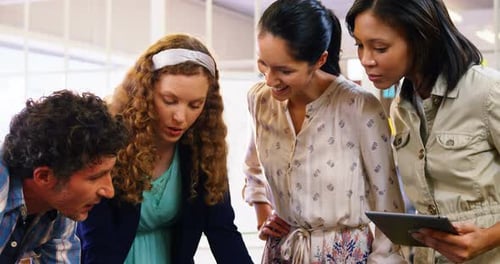 Business Team Collaborating in Modern Office