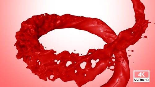 Circle Red Paint Splash V3
