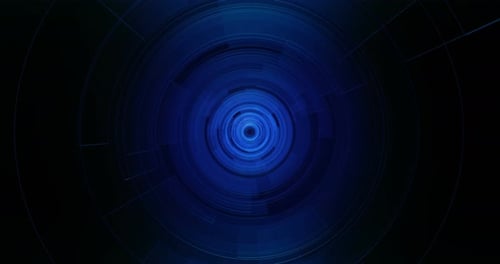 Futuristic Digital Tunnel Travel Animation Loop Background