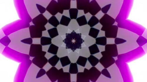 Hypnotic Glowing Abstract Kaleidoscope Geometric Tunnel Loop
