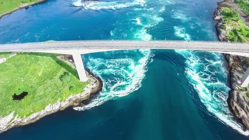 Whirlpools of the Maelstrom of Saltstraumen, Nordland, Norway