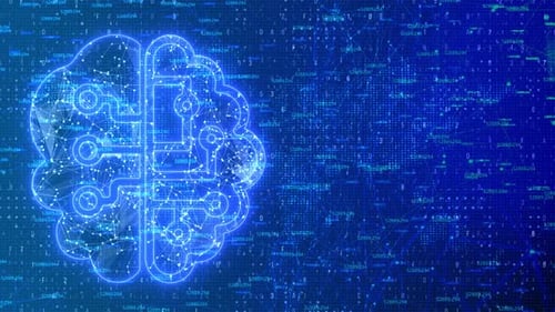 Künstliche Intelligenz Big Data Konzept des maschinellen Lernens.