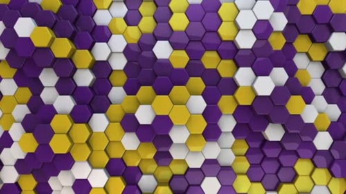 Abstract Geometric Hexagon Background with Undulating Animation