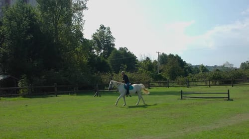 Horse riding.