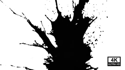 Dynamic Black Ink Splatter Reveal Animation