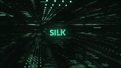 Sci-Fi-Digitaldaten Word Silk
