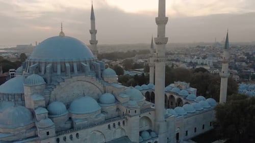Luftaufnahme der Süleymaniye-Moschee in Fatih, Istanbul, Türkei