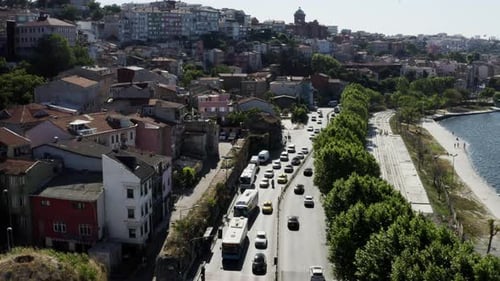 Bâtiments de la ville et circulation Vue aérienne 4